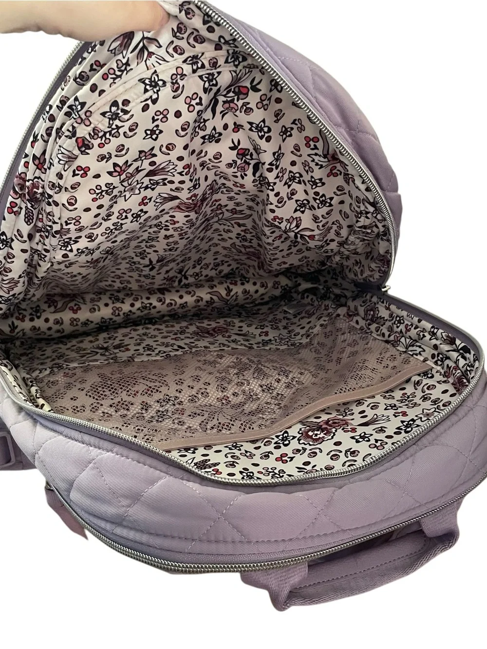Vera Bradley Quilted Small Purple Lavender Backpack